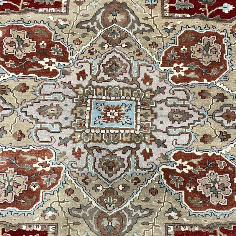 HERAT ORIENTAL Hand-knotted Indo 9' x 12' Serapi Wool Rug - 9' x 12'