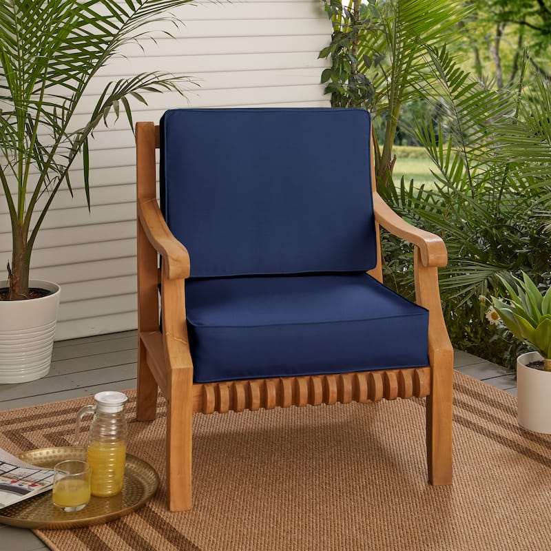 Sunbrella Indoor/ Outdoor Corded Chair Cushion Set - 22" x 22" x 4"