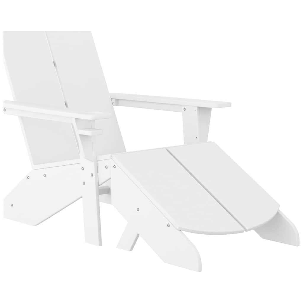 Coastin Modern Poly Adirondack Chair With Ottoman