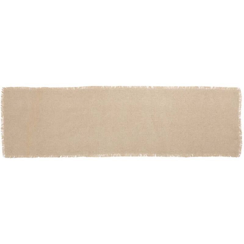 Burlap Fringed Runner