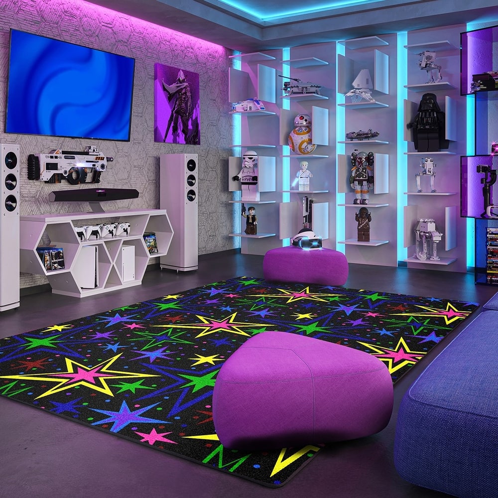 Kapow Fluorescent Nylon Area Rug