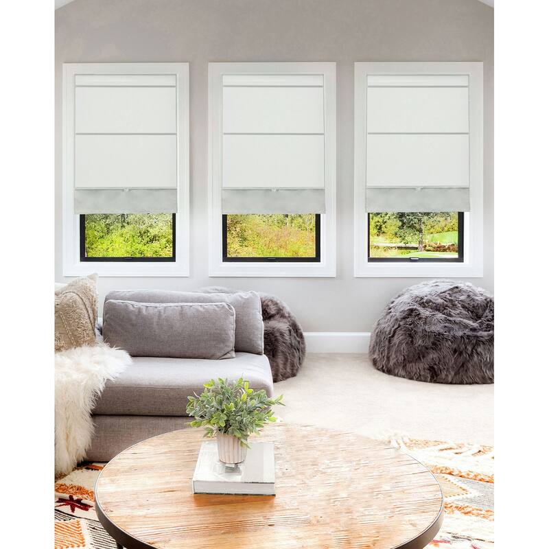 CHICOLOGY Cordless Magnetic Light Filtering Roman Shades