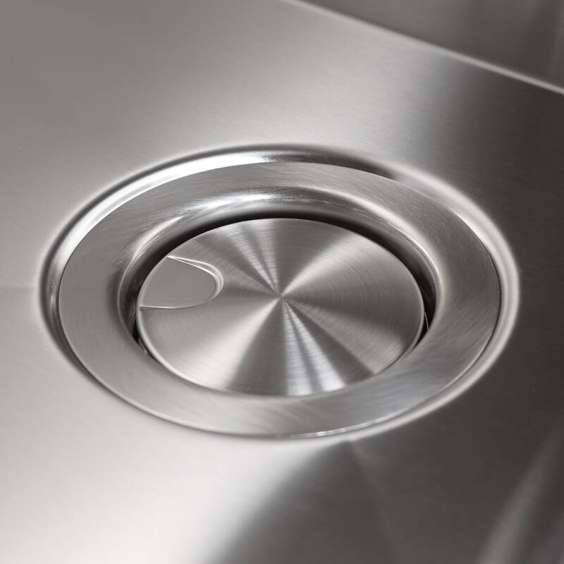 Kraus Kitchen Sink Basket Strainer with Cover - Stainless Steel