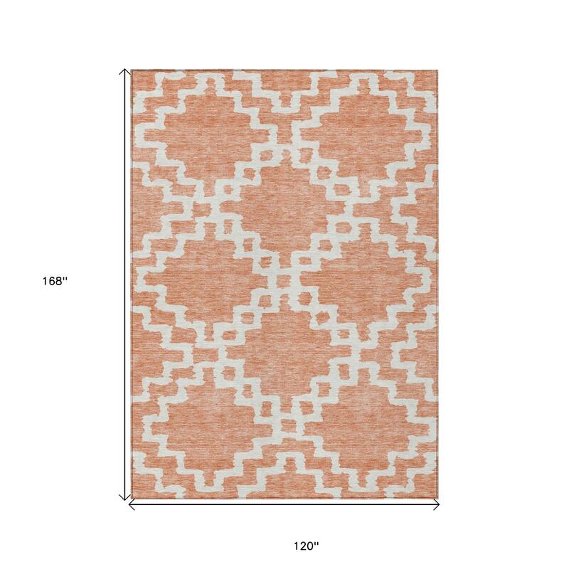 HomeRoots Geometric Transitional Rectangle Outdoor Rug