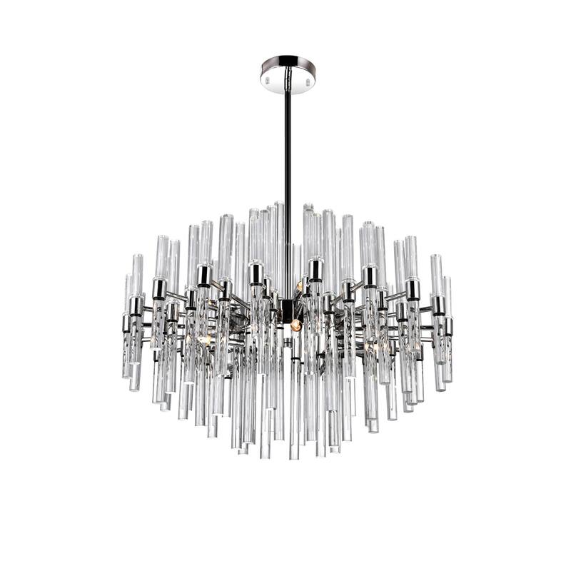 Miroir 10 Light 26in Polished Nickel Chandelier - Polished Nickel - Polished Nickel