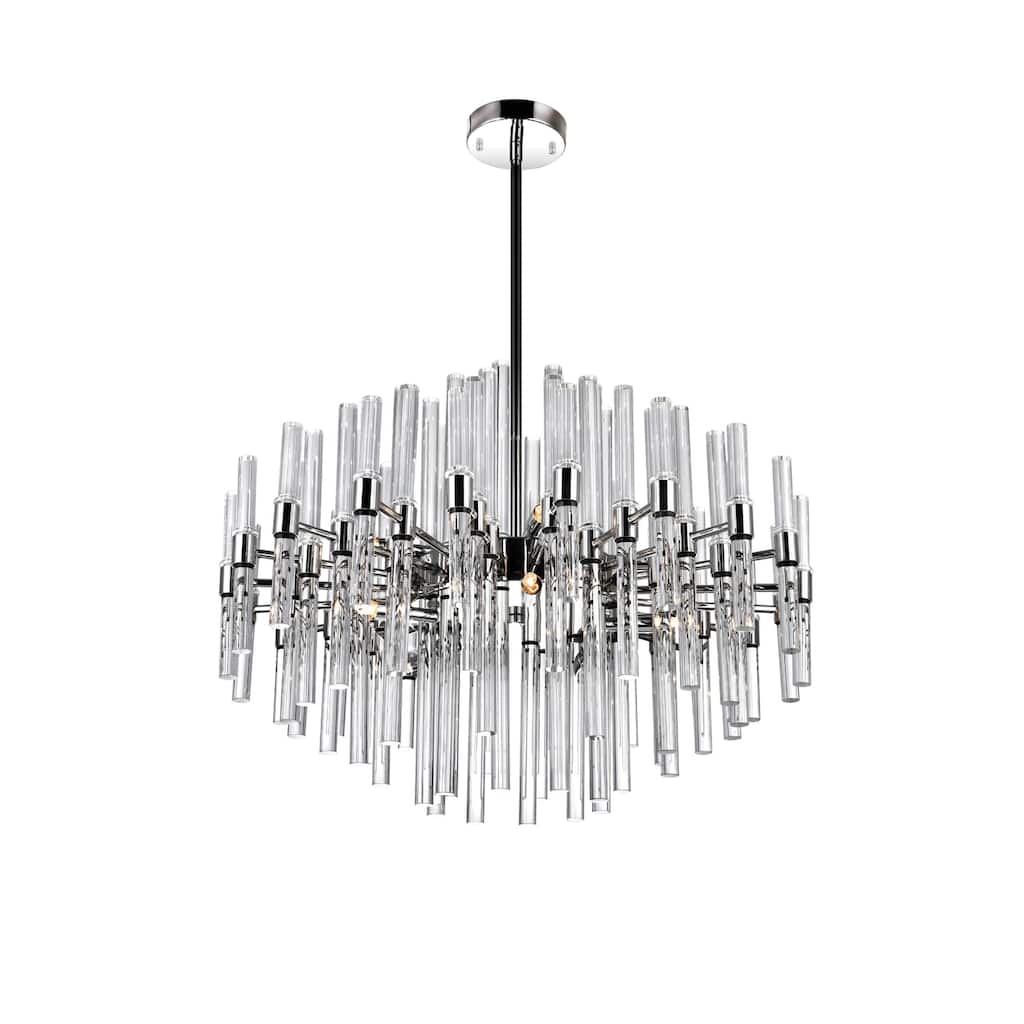 Miroir 10 Light 26in Polished Nickel Chandelier - Polished Nickel