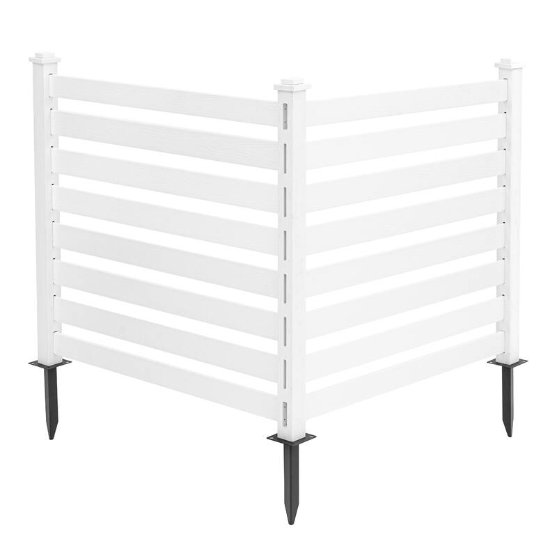 Courtyard Privacy Fence Without Digging Pits, Easy To Set Up, No Damage To The Ground,2,4-Panel - 39.3 in. W x 35.6 in. H