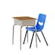 Option Walnut Top/Navy Chair