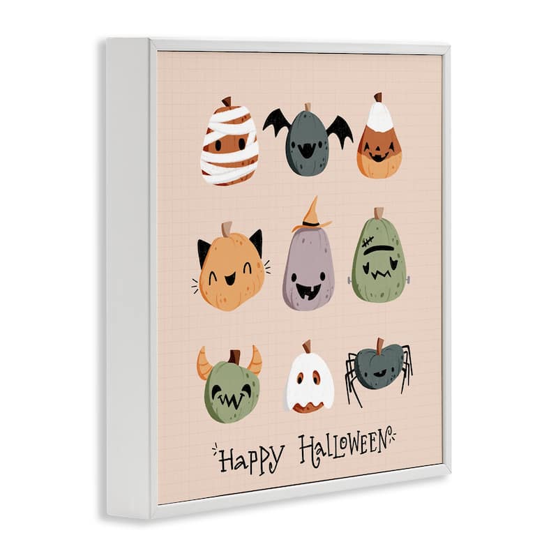 Stupell Cute Halloween Costume Pumpkins Framed Giclee Art Design By Sarah Hickman