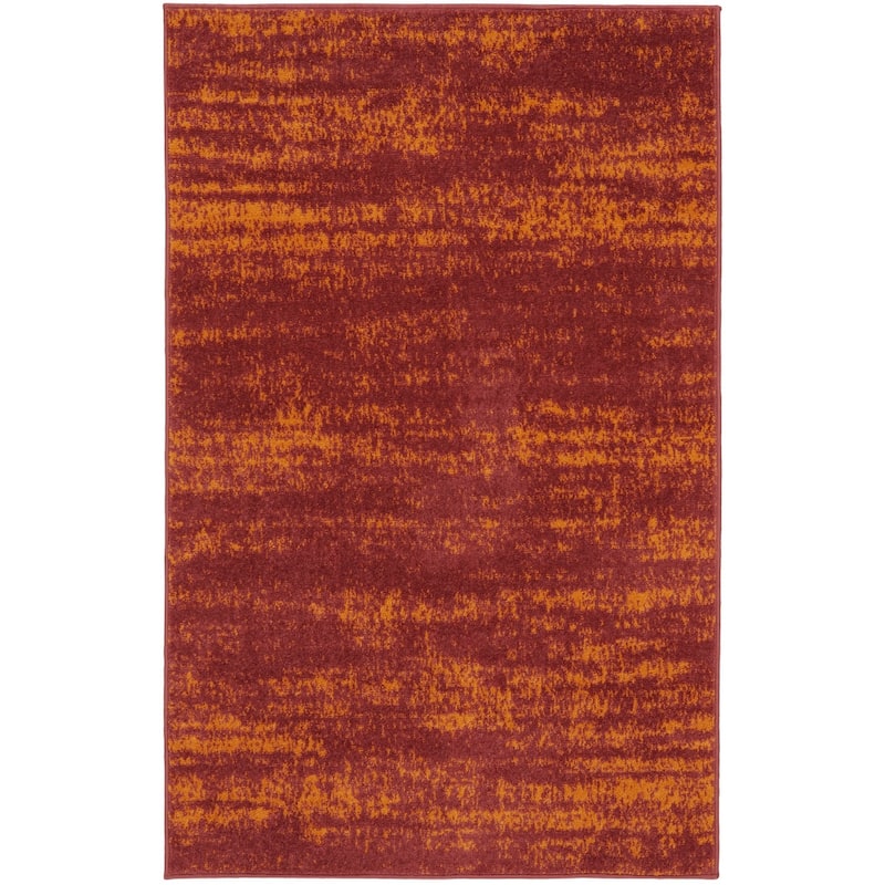 HomeRoots Abstract Contemporary Rectangle Outdoor Rug - 3' x 5'