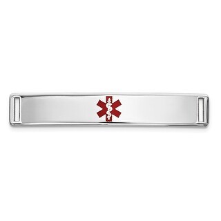 for Women Diamond2Deal 14k White Gold Epoxy Enameled Medical ID Plate for Bracelet # 816 for Women Diamond2Deal 14k White Gold Epoxy Enameled Medical ID Plate for Bracelet # 816