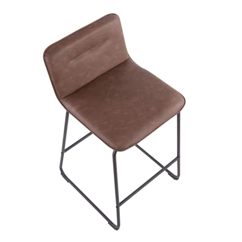 Carbon Loft Kerby Black Fixed-Height Counter Stool - Set of 2