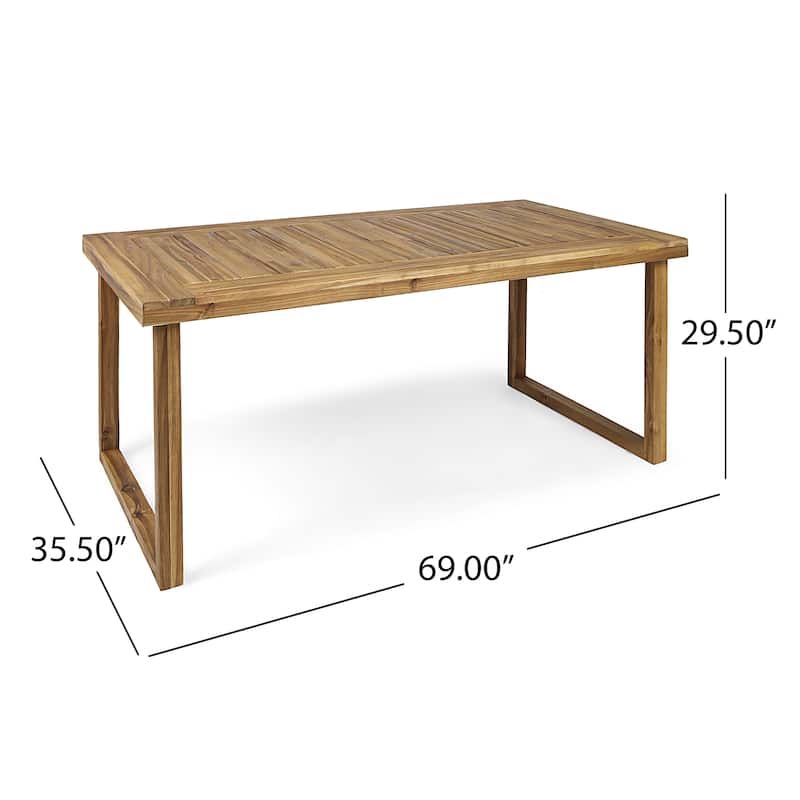 Nestor Outdoor 69" Acacia Wood Dining Table by Christopher Knight Home - 69.00"L x 35.50"W x 29.50"H