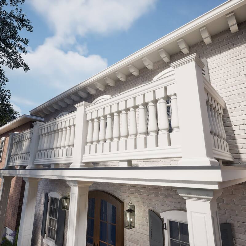 Fiberthane 700 Series Oxford Baluster, Factory Primed