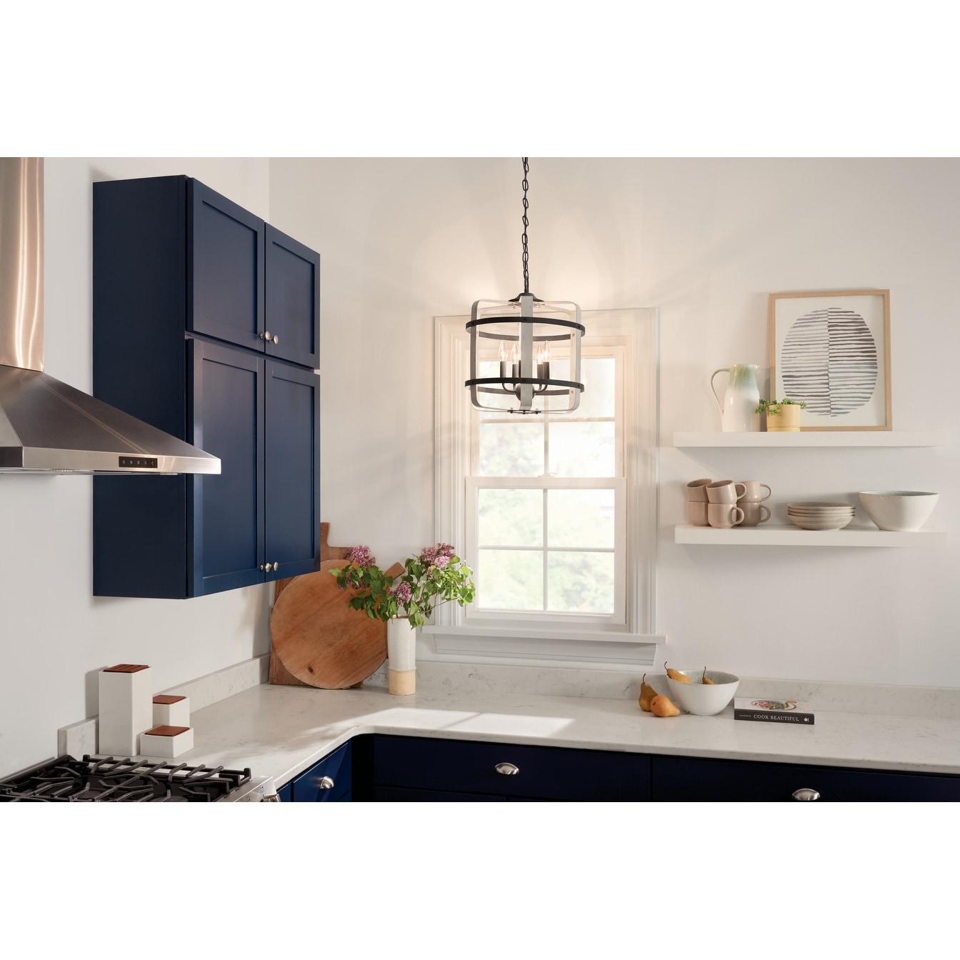 Kichler Lighting Gartin 5 Light Weathered Zinc Pendant Light