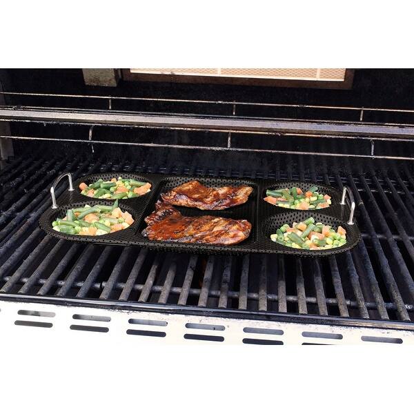 Yukon Glory Premium BBQ Serving Tray Basket Serve Hot Dogs and Burgers