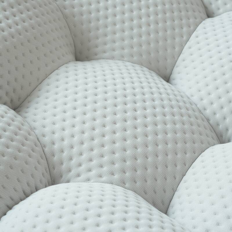 2PCS 3D Honeycomb Fabric Upholstered Bubble Sofa, 3 Seater Bubble Couch and Single Sofa for Living Room