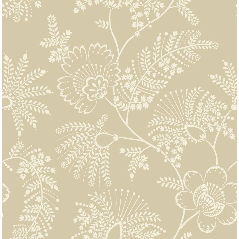 A-Street Prints Maeve Butter Jacobean Trail Wallpaper