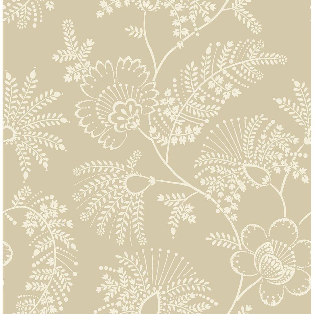 A-Street Prints Maeve Butter Jacobean Trail Wallpaper
