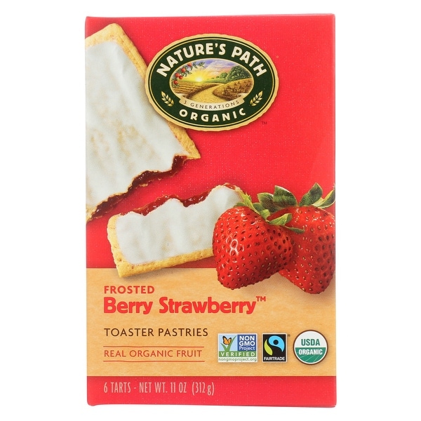 Nature's Path Organic Frosted Toaster Pastries - Berry Strawberry - Case of 12 - 11 oz.