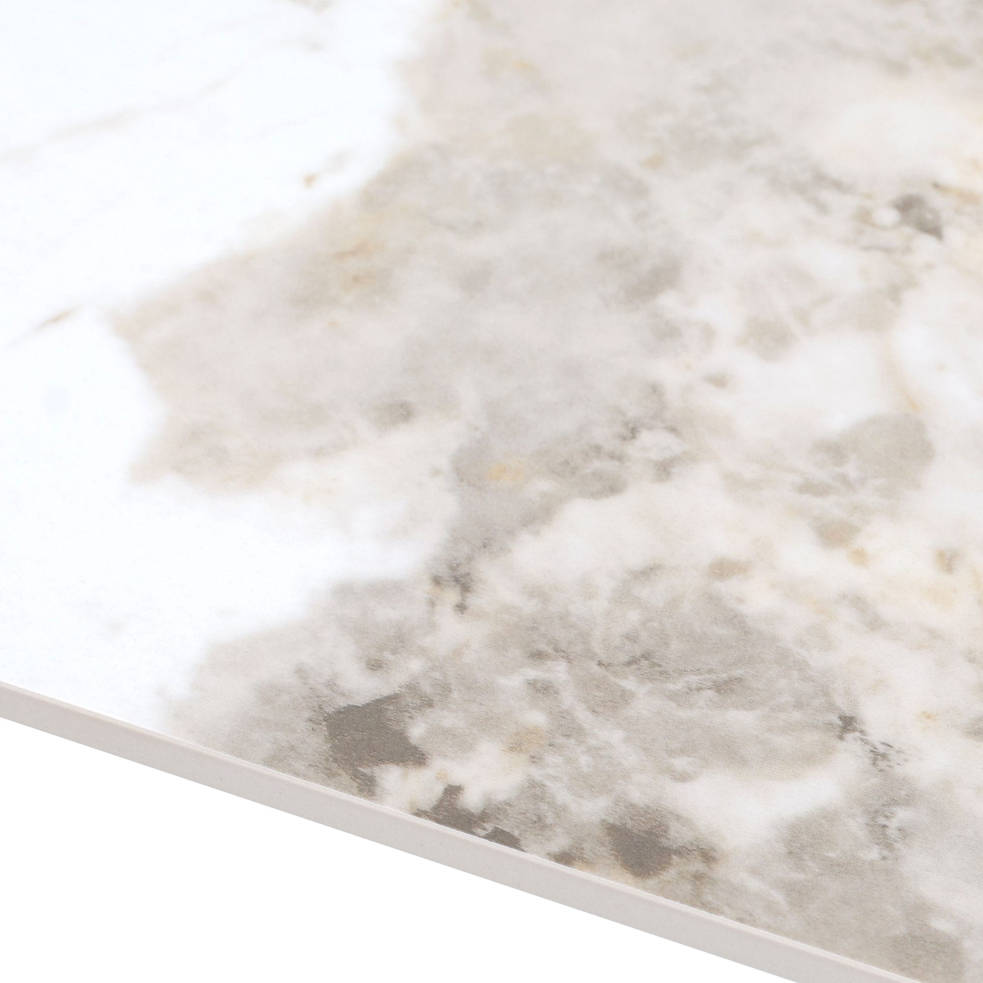 63" Rectangle Modern Kitchen Table with Sintered Stone Dining Table Top and Metal Legs
