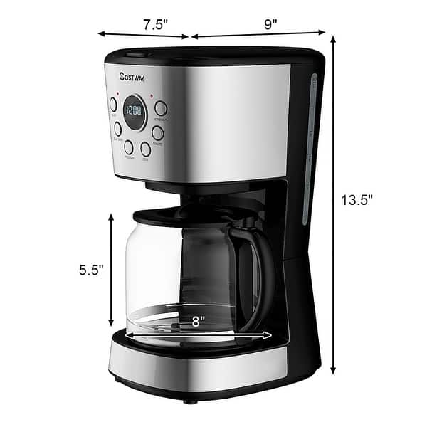 Kenmore 12 Cup Programmable Coffee Maker, Red and Stainless Steel, Reusable  Filter & Reviews