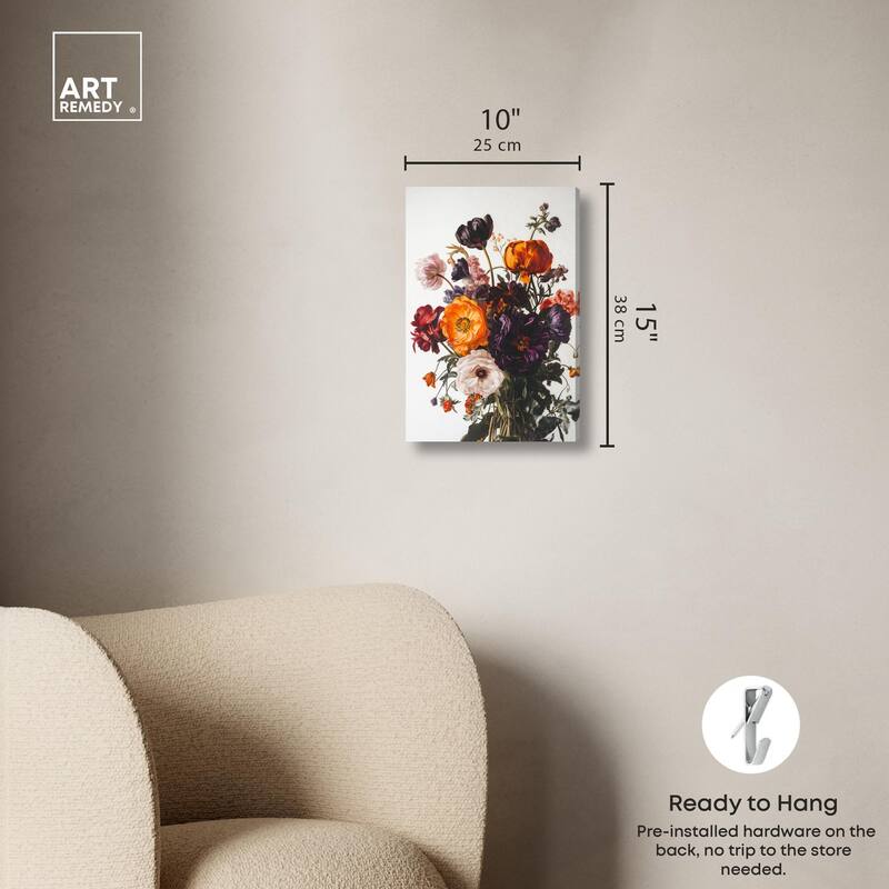 Regal Rose Riot I Canvas by Art Remedy, Gallery Wrapped