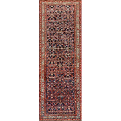 Malayer Antique Persian Runner Rug Hand-Knotted Wool Carpet - 3'7" x 12'11"