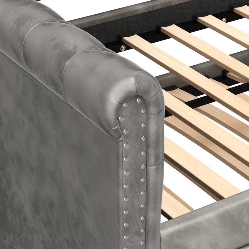 Christopher Knight Home - Augusta Velvet Upholstered Tufted Daybed with Trundle Design