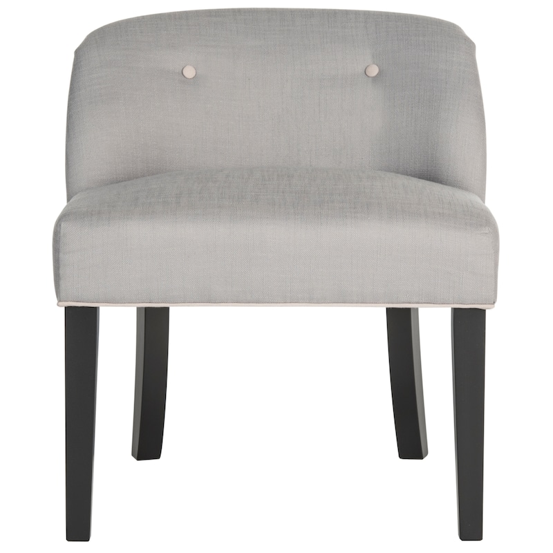 SAFAVIEH Hayley Grey/ Taupe Cotton Blend Vanity Chair - 24.4" x 24.4" x 27.2" - 24Wx24Dx27H