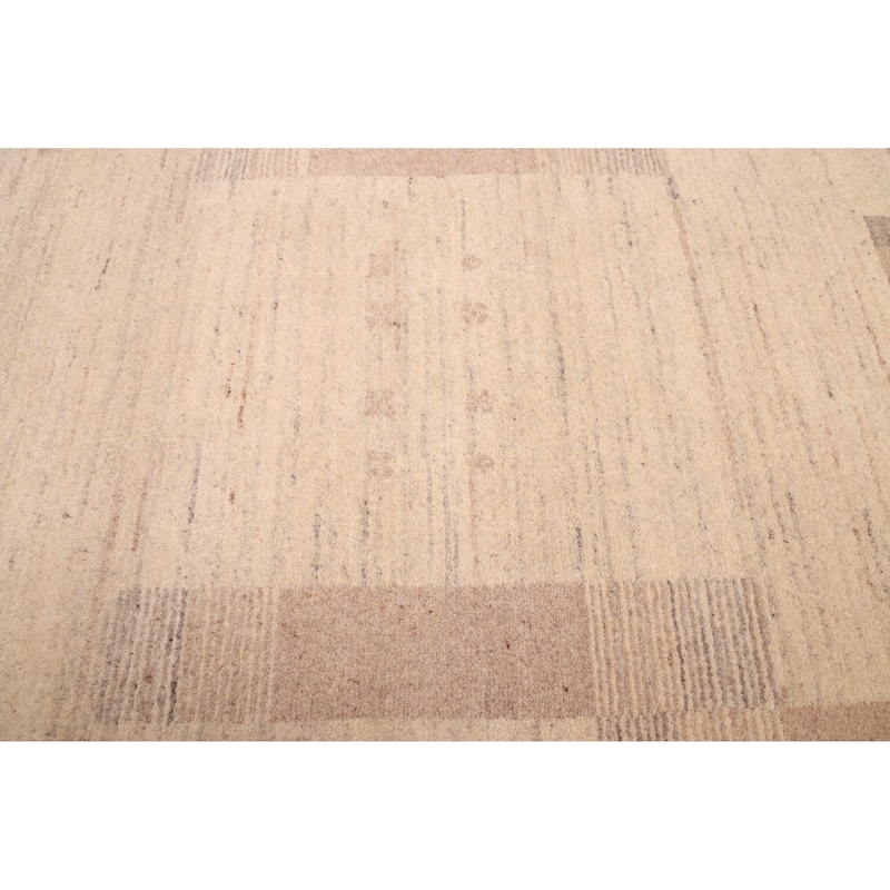 ECARPETGALLERY Hand-knotted Opulence Ivory Wool Rug - 2'6 x 11'8