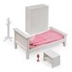 preview thumbnail 5 of 5, Badger Basket Bedroom Furniture Set for 18 inch Dolls - White/Pink