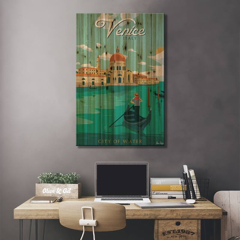 Venice Print On Wood by IdeaStorm Studios - Multi-Color