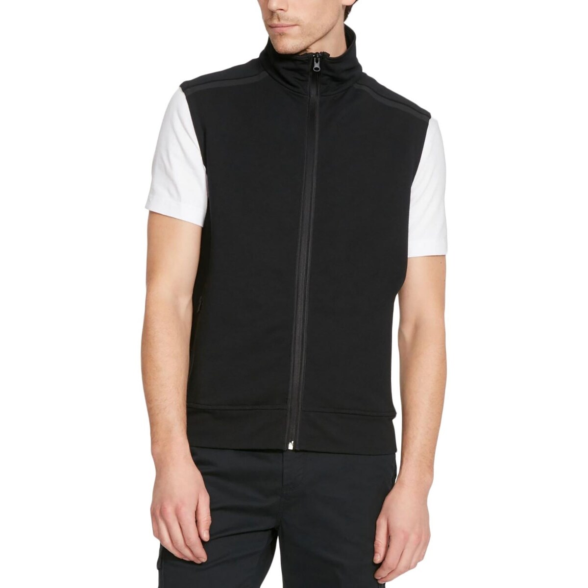 Shop Kenneth Cole Reaction Mens Casual Vest Zip Front Solid Overstock 17741320