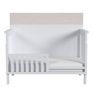 Rowan 56" Wide Convertible Crib, Ash Linen White