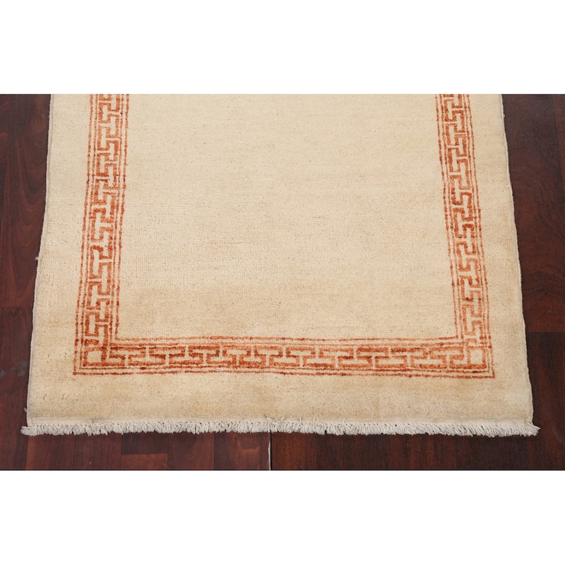 Bordered Geometric Gabbeh Kashkoli Oriental Area Rug Wool Hand-knotted - 3'0" x 5'2"