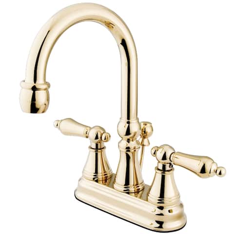 Governor Two-Handle 3-Hole Deck Mount 4 in. Centerset Bathroom Faucet in Polished Brass