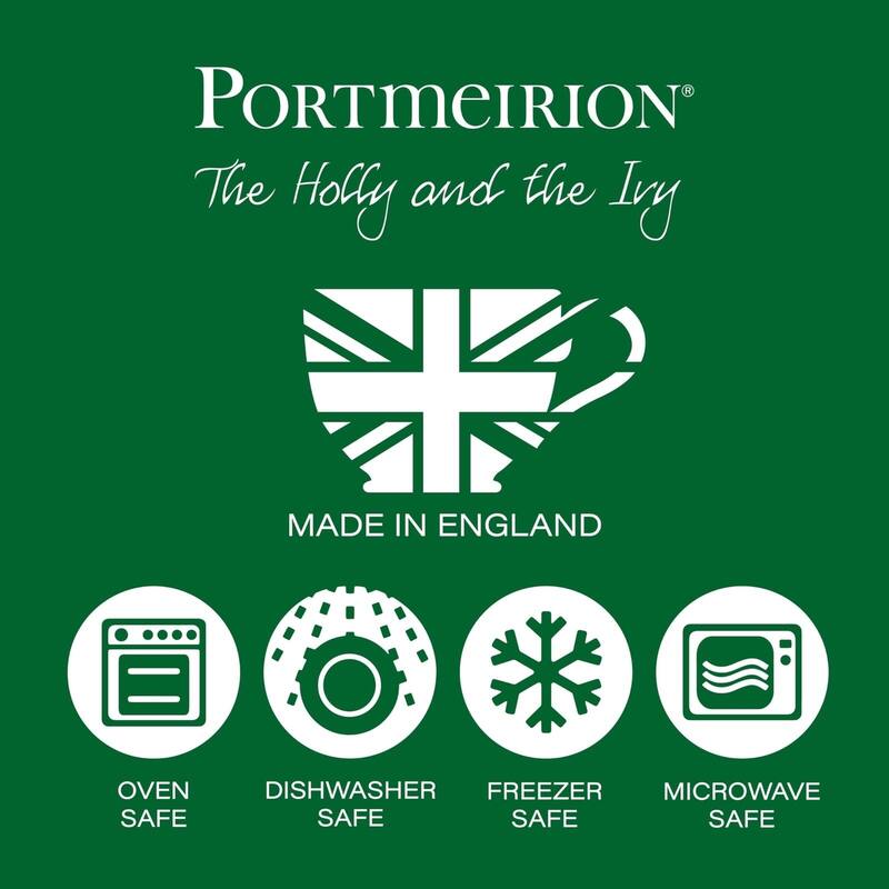 Portmeirion Christmas The Holly and Ivy Set of 6 Plates