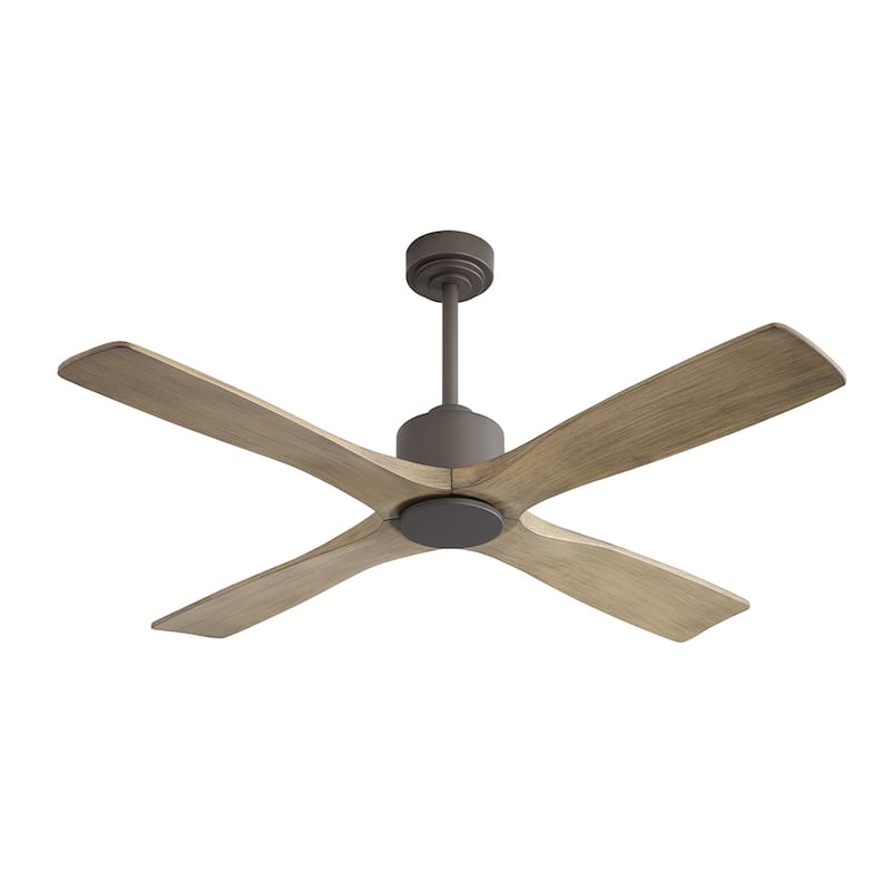 MLiAN 54 inch 4 Soild Wood Blades Indoor Ceiling Fan with Remote - 54 inch