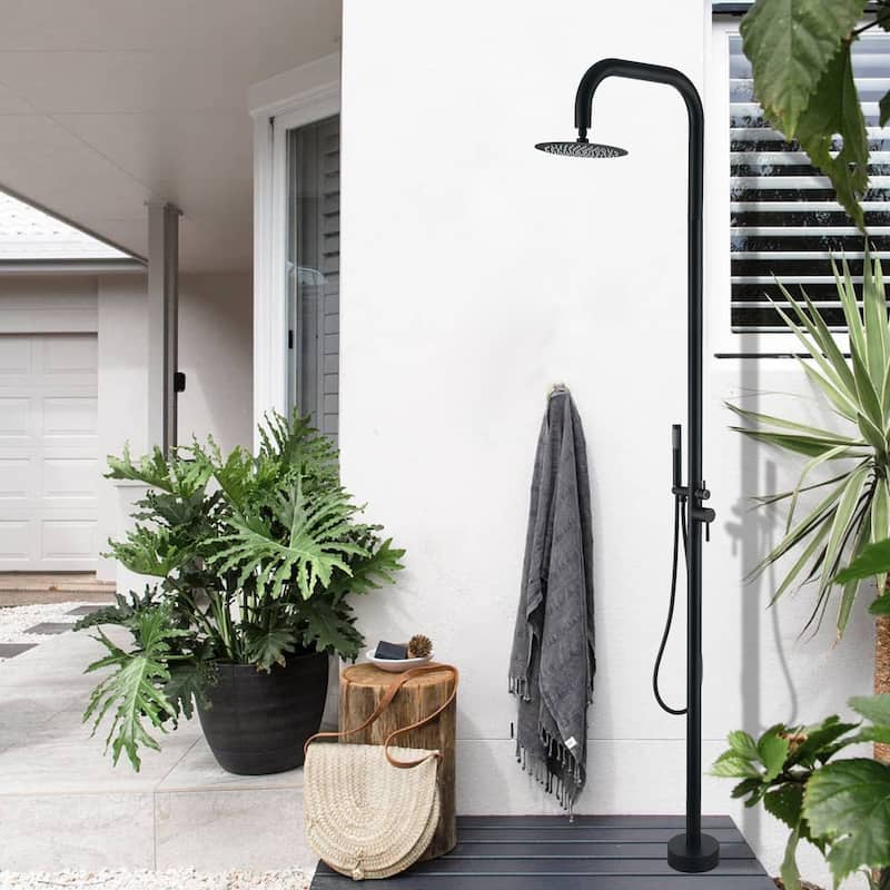88" H Rbrohant Freestanding Stainless Steel Outdoor Shower