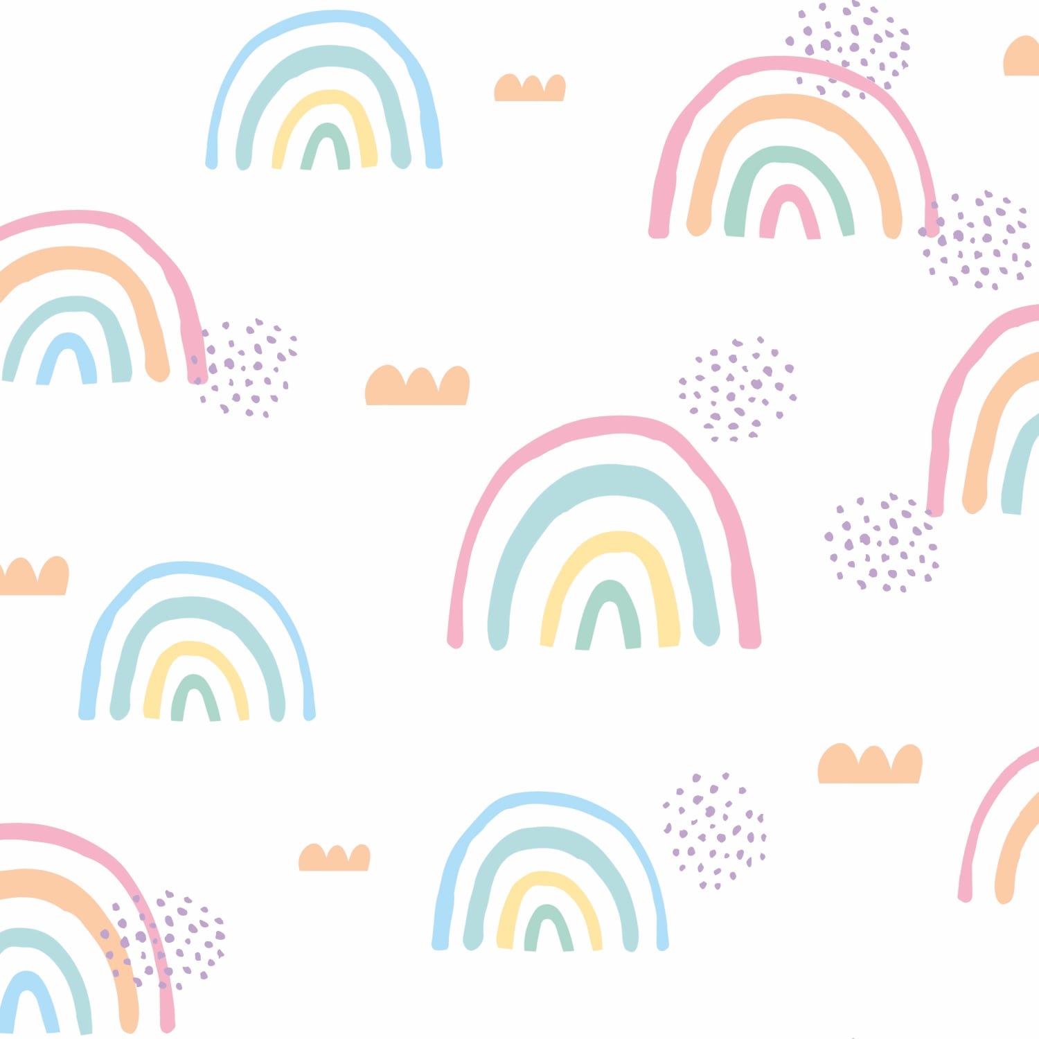 RoomMates Pink & White Rainbow's End Peel and Stick Wallpaper