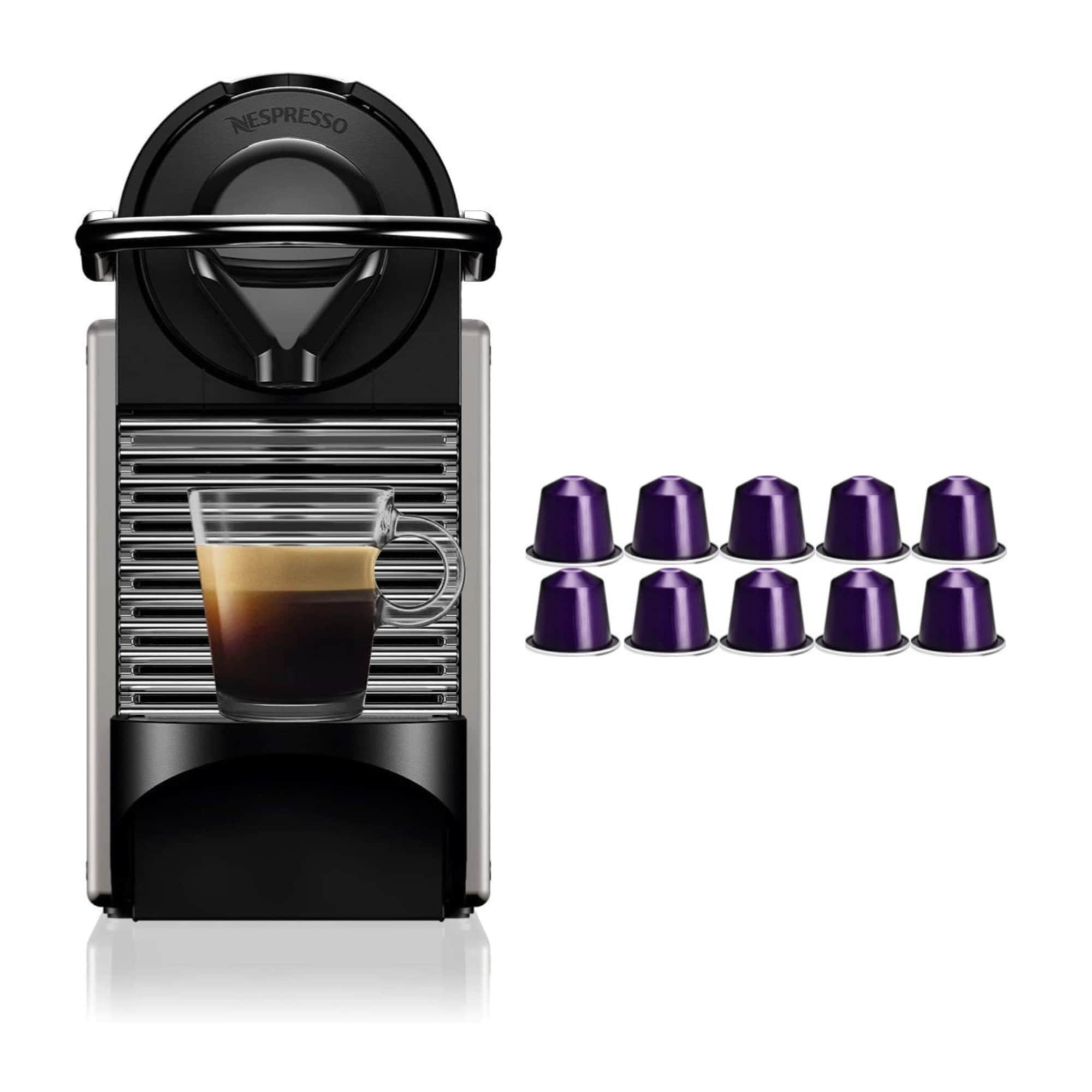 Nespresso inissia titan bundle by breville clearance