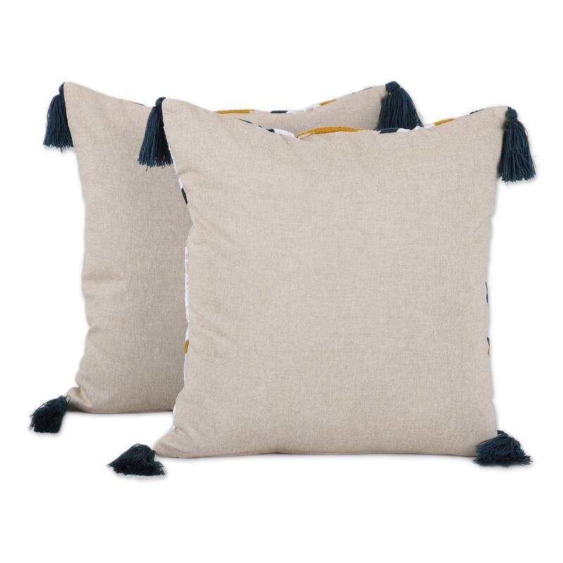 Novica Handmade Chic Bouquet Cotton Cushion Covers (Pair)