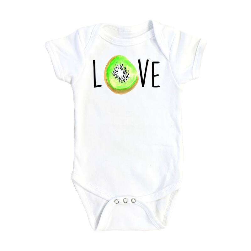 Kiwi Love - Baby Boy Girl Clothes Infant Bodysuit Funny Cute Newborn - Pink - 0-3M