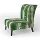preview thumbnail 47 of 101, Designart "Mettalic Indigo And Gold II" Upholstered Abstract Accent Chair - Glam Arm Chair For Living Room