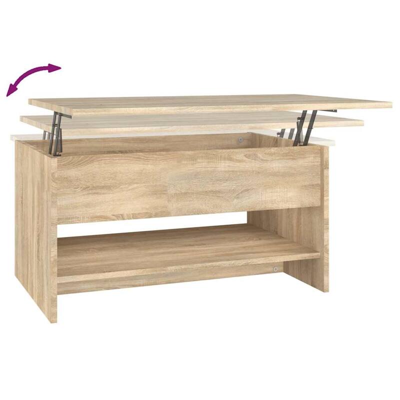 vidaXL Coffee Table Lift Top End Table Accent Side Sofa Table Engineered Wood - 31.5" x 19.7" x 16.7"