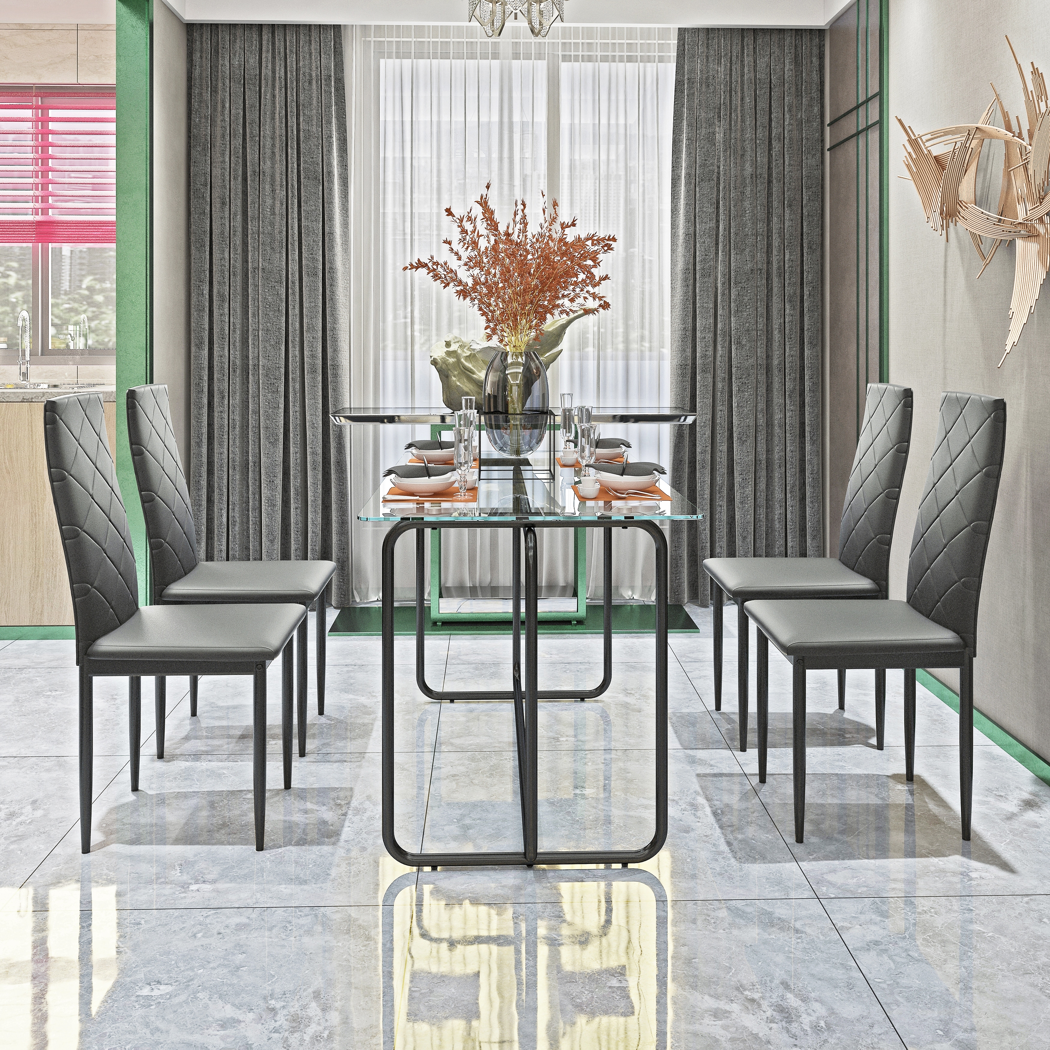 Metal dining table set price deals