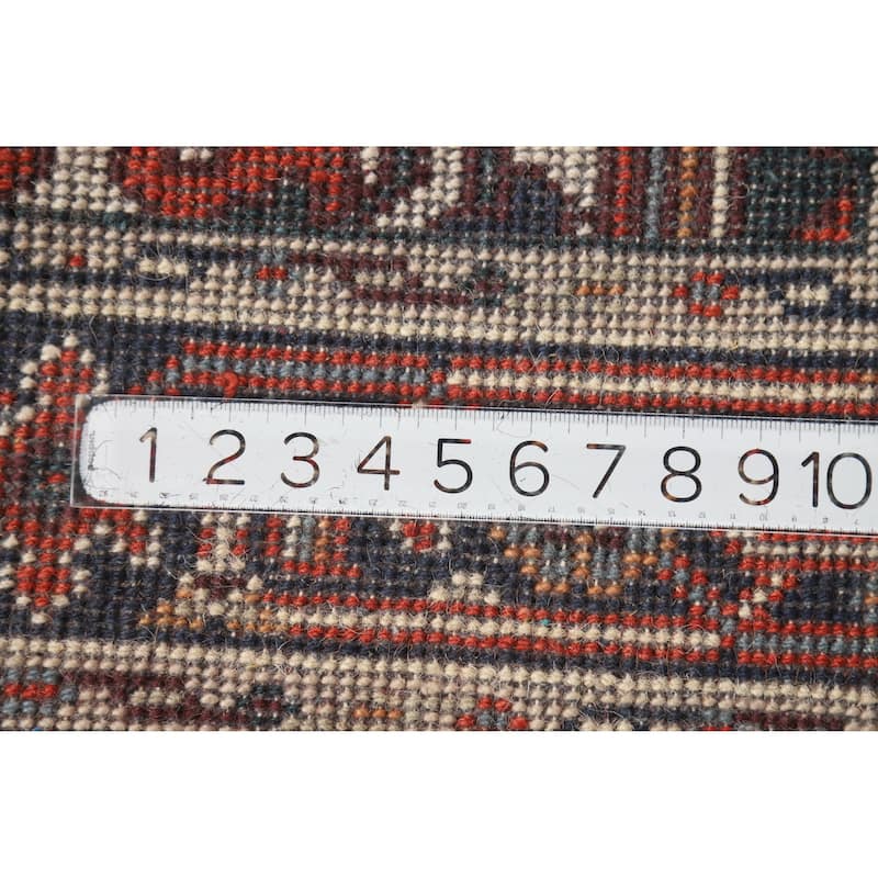 Hand Knotted Oriental 100% Wool Carpet Traditional Medallion Oranges & Rust Heriz (serapi) Area Rug - 5' 1'' X 3' 0''