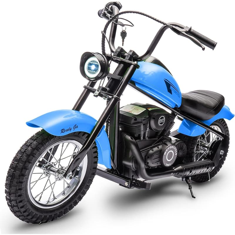 Electric Motorcycle for Kids, 24V 250W Kids Electric Dirt Bike - Blue