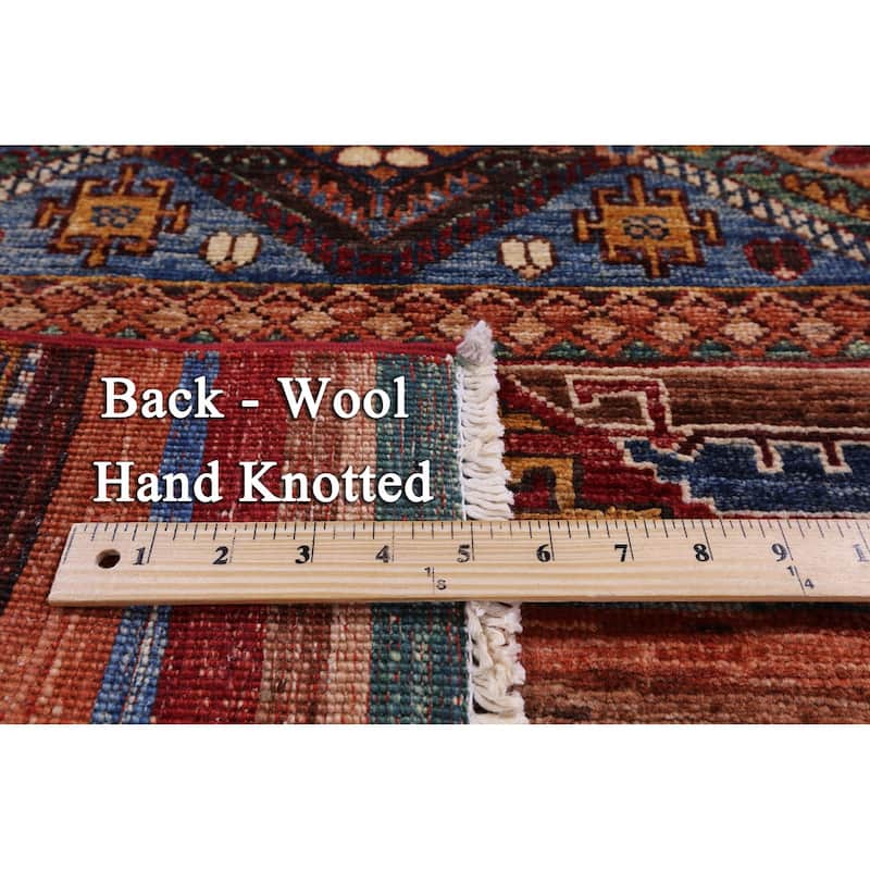 Golden Nile Khorjin Persian Gabbeh Hand Knotted Wool Rug - 2' 9" X 4' 0"